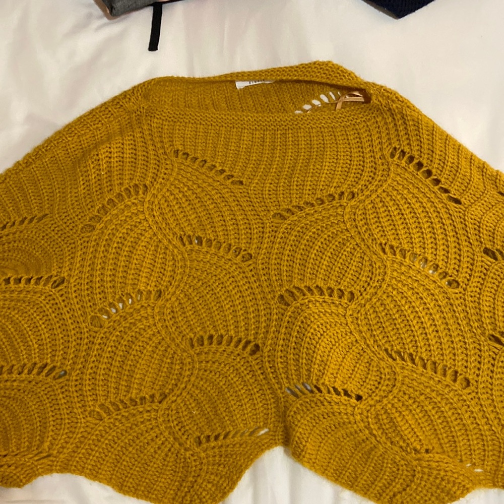 Mustard Poncho Sweater